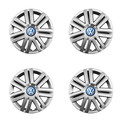 Set 4 capace roti potrivite jantelor de 14 inch compatibile Volkswagen, Model - 203, Sigla Albastra