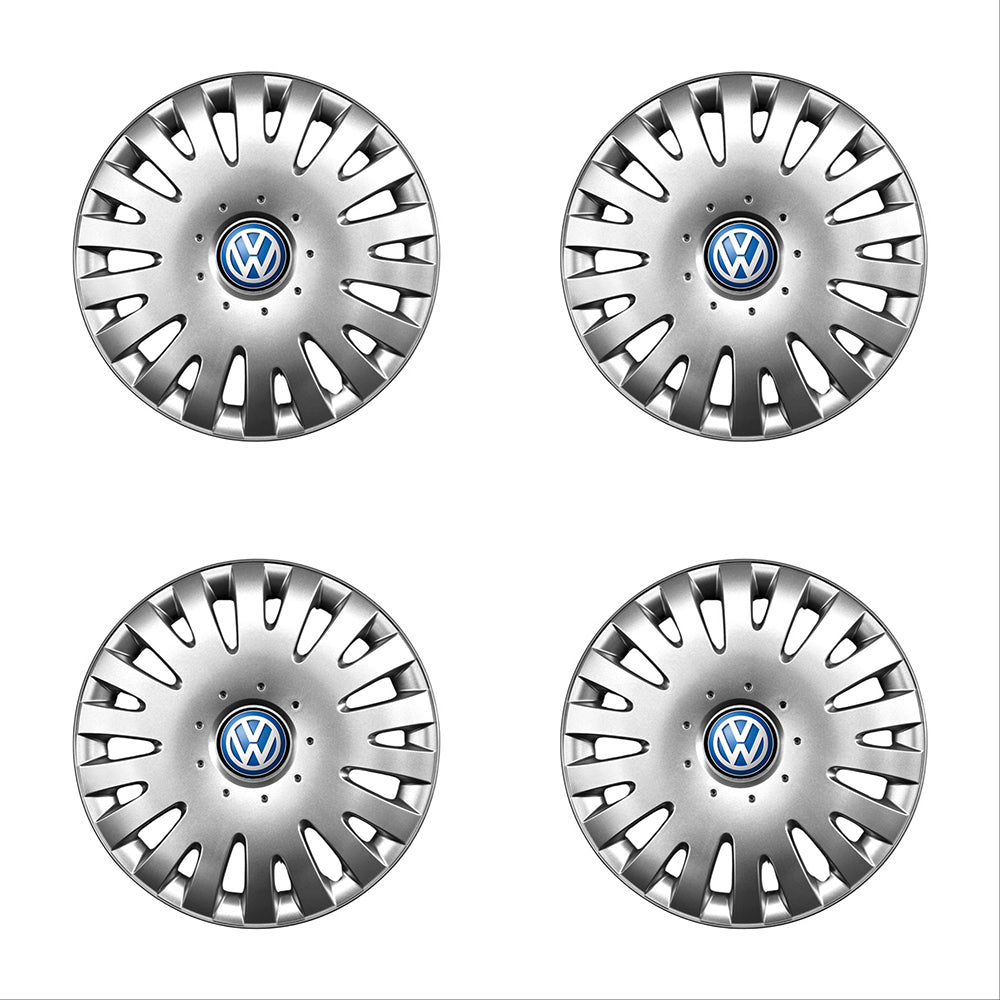 Set 4 capace roti potrivite jantelor de 16 inch compatibile gama Volkswagen model - 403, Sigla Albastra