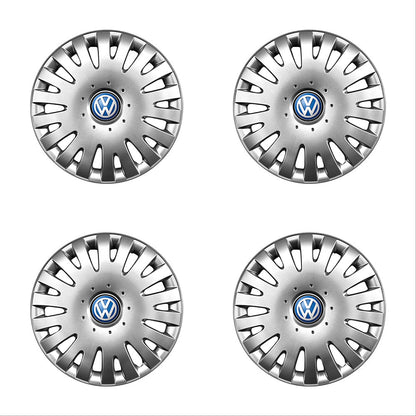 Set 4 capace roti potrivite jantelor de 16 inch compatibile gama Volkswagen model - 403, Sigla Albastra