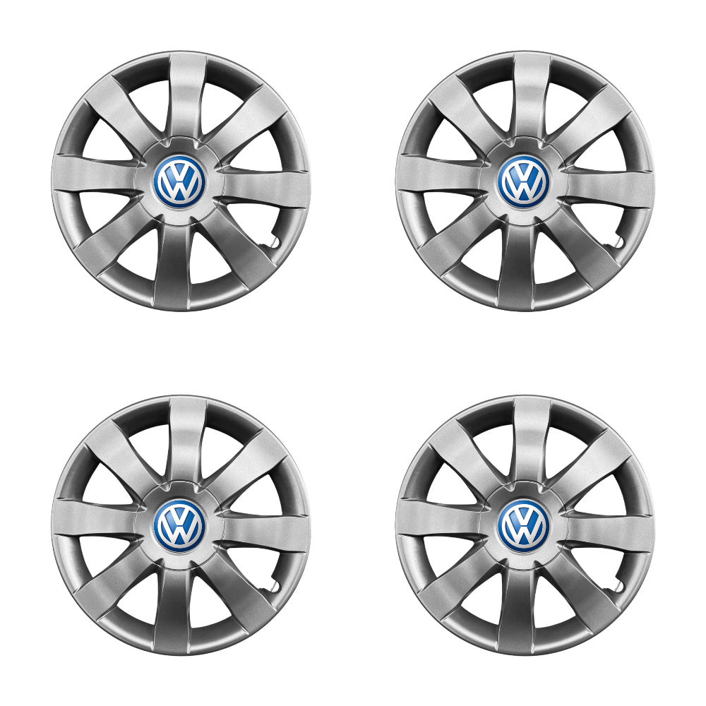 Set 4 capace roti potrivite jantelor de 15 inch compatibile gama VOLKSWAGEN model - 323, Sigla Albastra