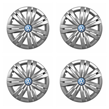 Set 4 capace roti potrivite jantelor de 16 inch compatibile gama Volkswagen model - 427, Sigla Albastra