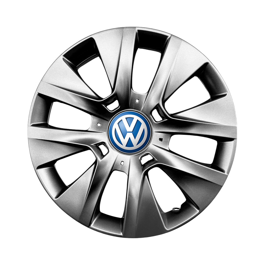 Set 4 capace roti potrivite jantelor de 15 inch compatibile Volkswagen - Model 334, Sigla Albastra