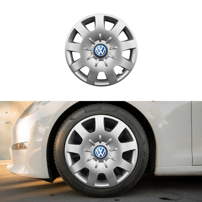 Set 4 capace roti potrivite jantelor de 15 inch compatibile gama VW Volkswagen model - 314, Sigla Albastra