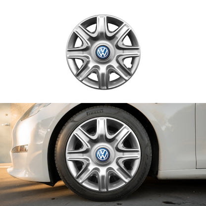 Set 4 capace roti potrivite jantelor de 15 inch compatibile gama VOLKSWAGEN model - 332, Sigla Albastra