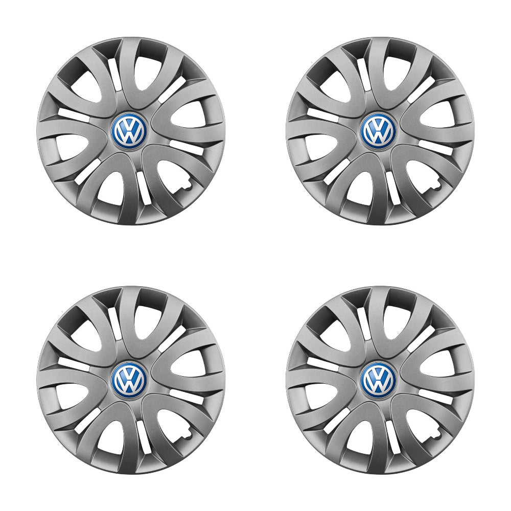 Set 4 capace roti potrivite jantelor de 15 inch compatibile gama VOLKSWAGEN model - 330, Sigla Albastra