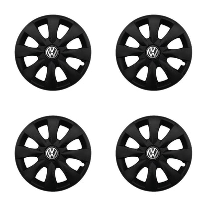 Set 4 capace roti potrivite jantelor de 15 inch compatibile VOLKSWAGEN, Model - 316 Black Edition
