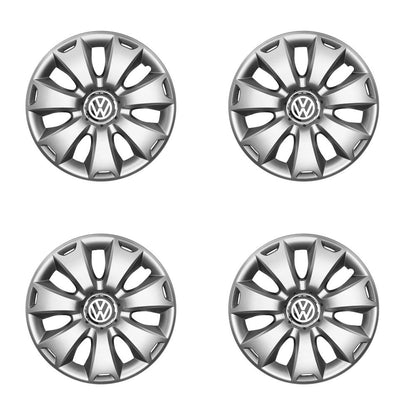 Set 4 capace roti 15 inchi (R15) compatibile VW Volkswagen Golf 4, 5, 6, 7, Passat B5, B6, B7, B8, Jeta, Polo, Sharan, Tiguan, Touran, Touareg, Caddy, Bora, - Model 335