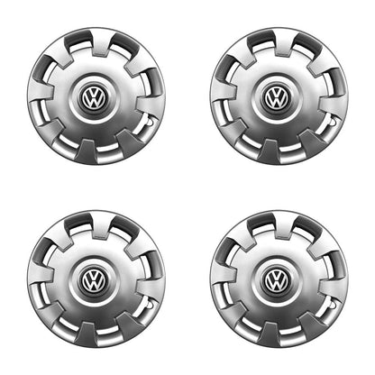 Set 4 capace roti 14 inchi (R14) compatibile VW Volkswagen Golf 4, 5, 6, 7, Passat B5, B6, B7, B8, Jeta, Polo, Sharan, Tiguan, Touran, Touareg, Caddy, Bora, - Model 206