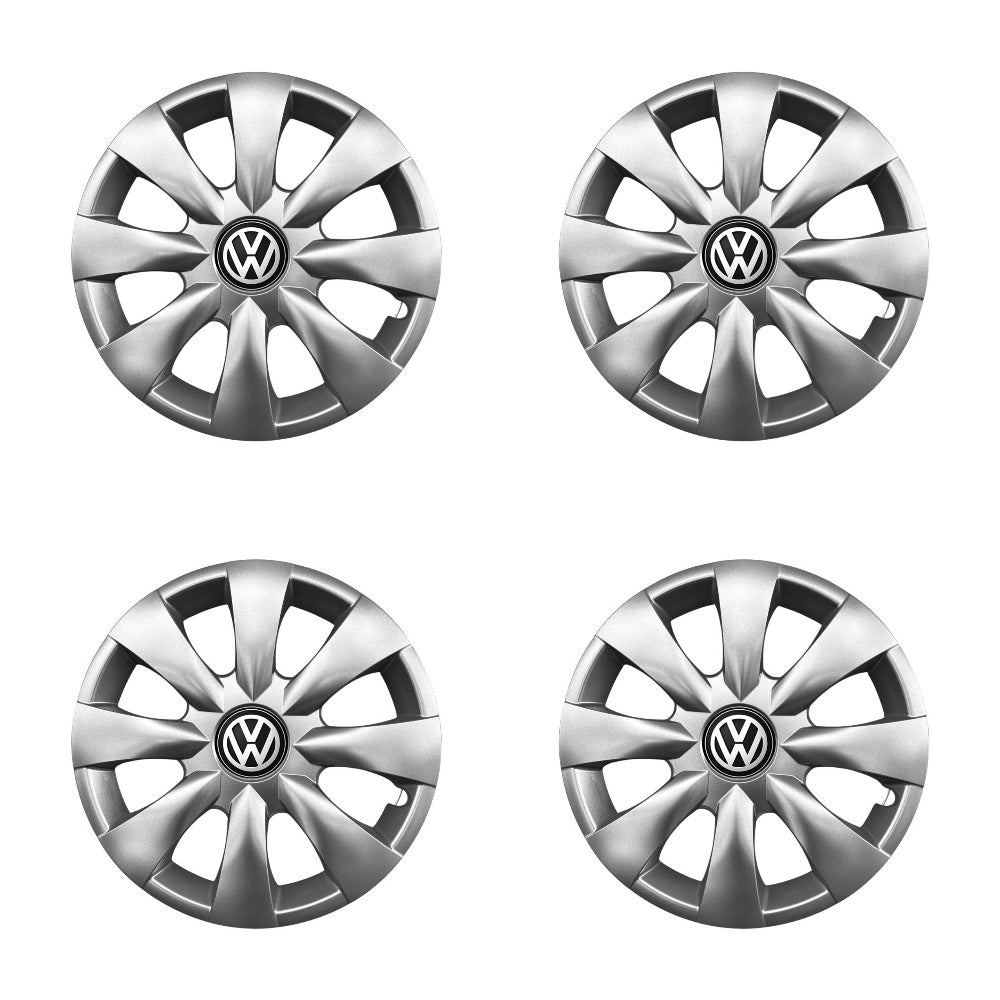 Set 4 capace roti potrivite jantelor de 15 inch compatibile VW Volkswagen Golf 4, 5, 6, 7, Passat B5, B6, B7, B8, Jeta, Polo, Sharan, Tiguan, Touran, Touareg, Caddy, Bora, - Model 316