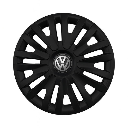 Set 4 capace roti potrivite jantelor de 16 inch compatibile Volkswagen, Model - 412 Black