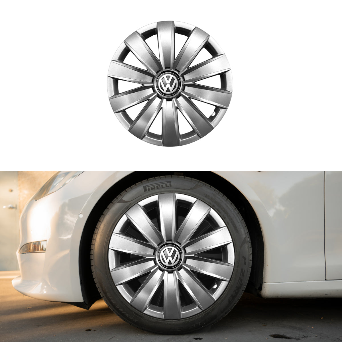 Set 4 capace roti 16 inchi (R16) compatibile VW Volkswagen, Model - 421