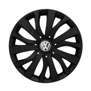 Set 4 capace roti potrivite jantelor de 15 inch compatibile Volkswagen, Model - 345 Black Edition