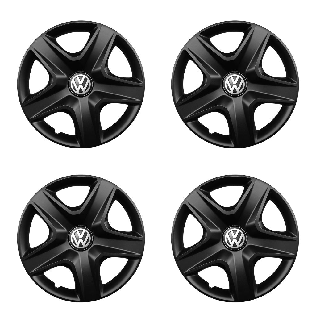 Set 4 capace roti potrivite jantelor de 16 inch compatibile VOLKSWAGEN, Model 418 Black