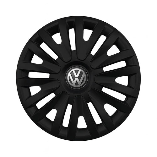 Set 4 capace roti potrivite jantelor de 14 inch compatibile Volkswagen, Model - 217 Black