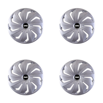 Set 4 capace roti Cu Inel Cromat Wind R16 Compatibil Cu Dacia Nou